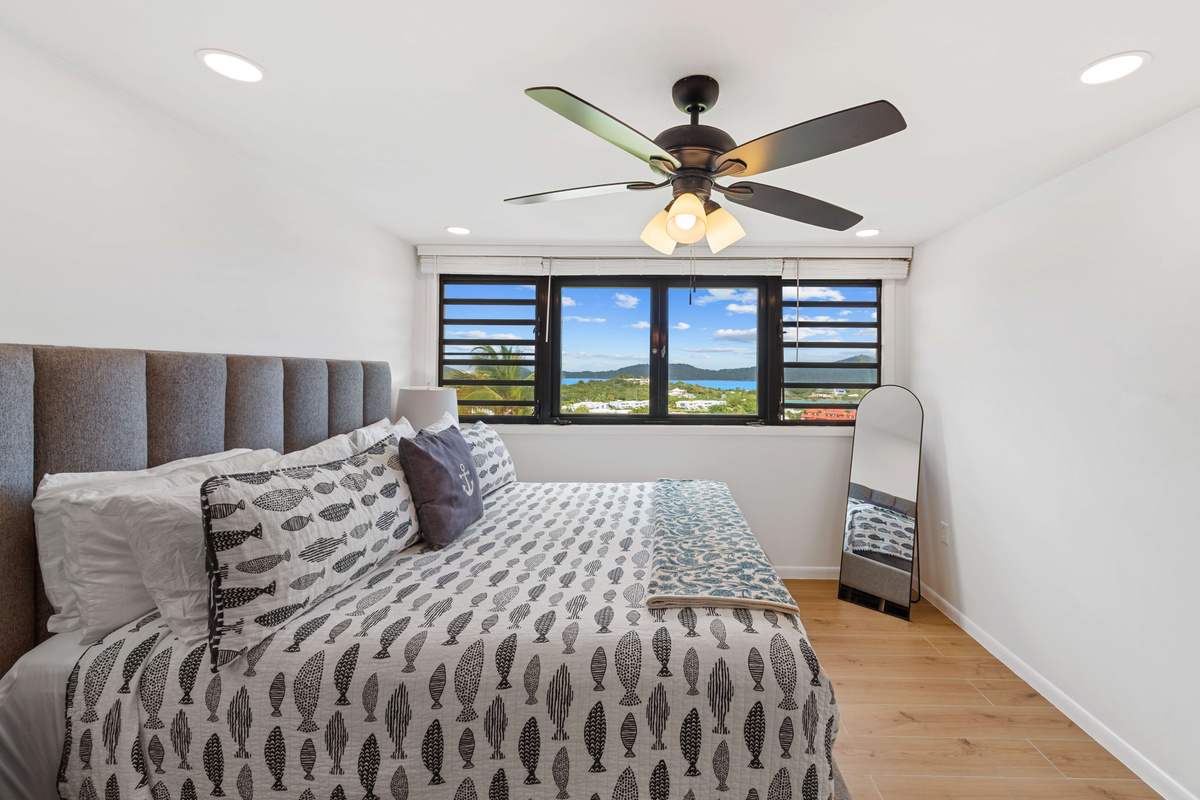 Stunning window views right from the king bed
