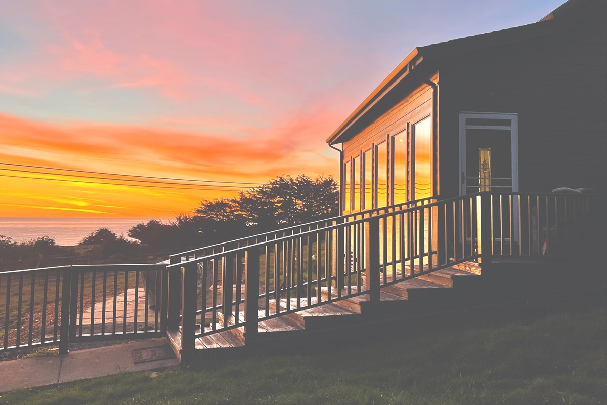 Ocean view house just steps from one of the best beaches on the Mendocino coast.