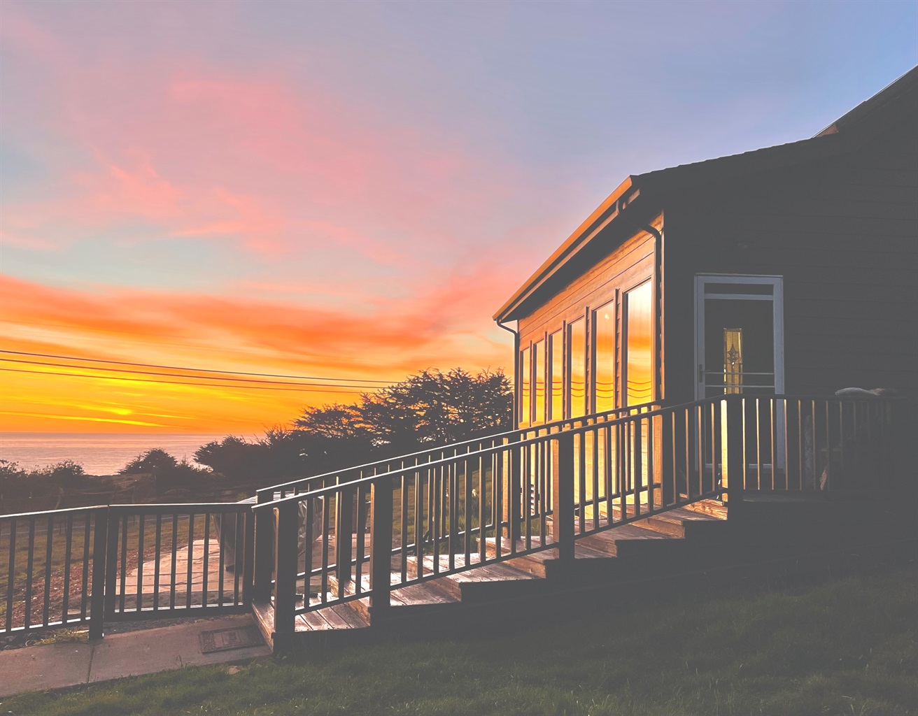 Ocean view house just steps from one of the best beaches on the Mendocino coast.