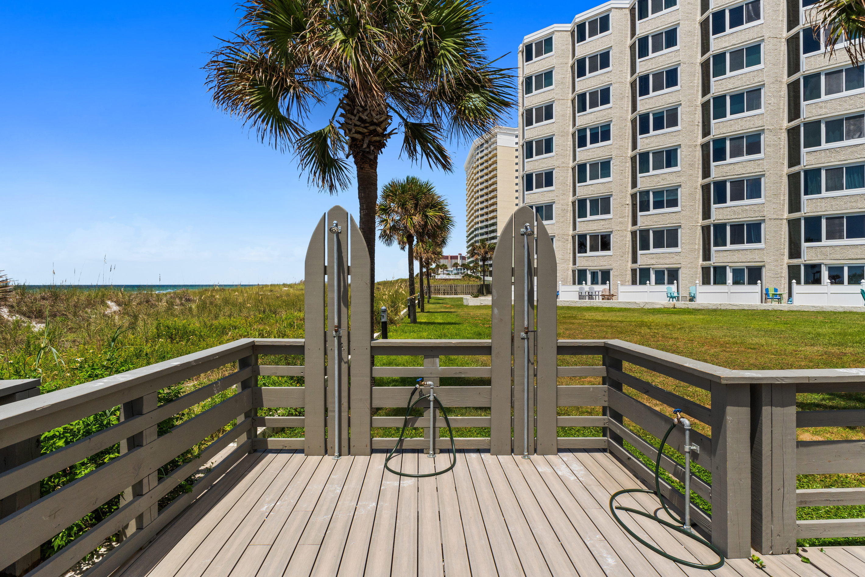 Outdoors Showers at the Beach Access