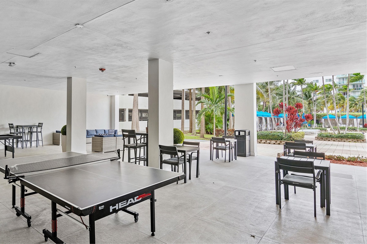 Table Tennis by the Pool
