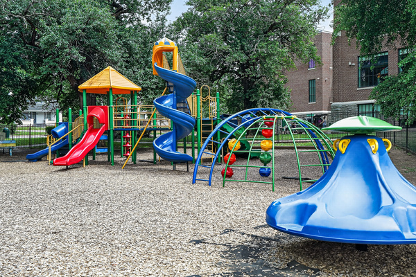 The Playground is directly across the street, and the kids can blow off some steam and exspend some energy.
