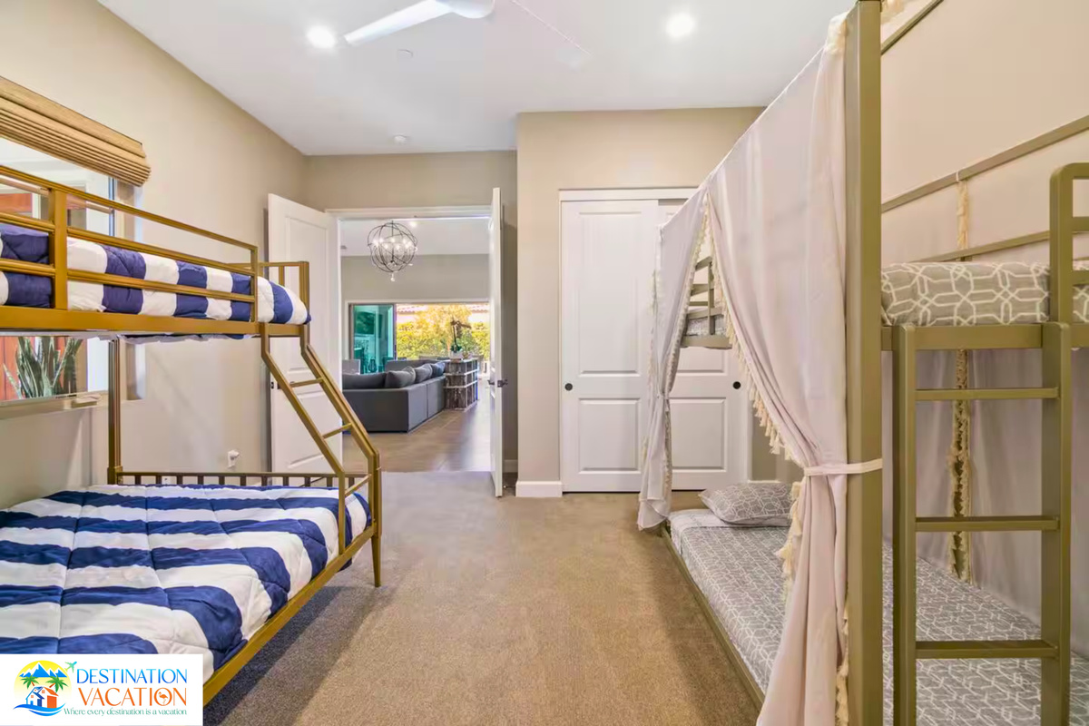 Charming bunk room designed for unforgettable family stays.
