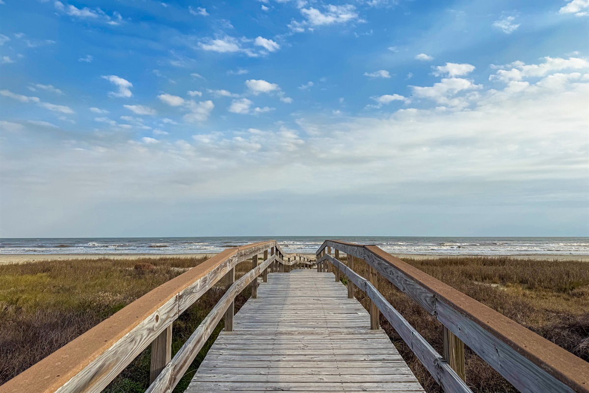 Enjoy easy private access to the beach.