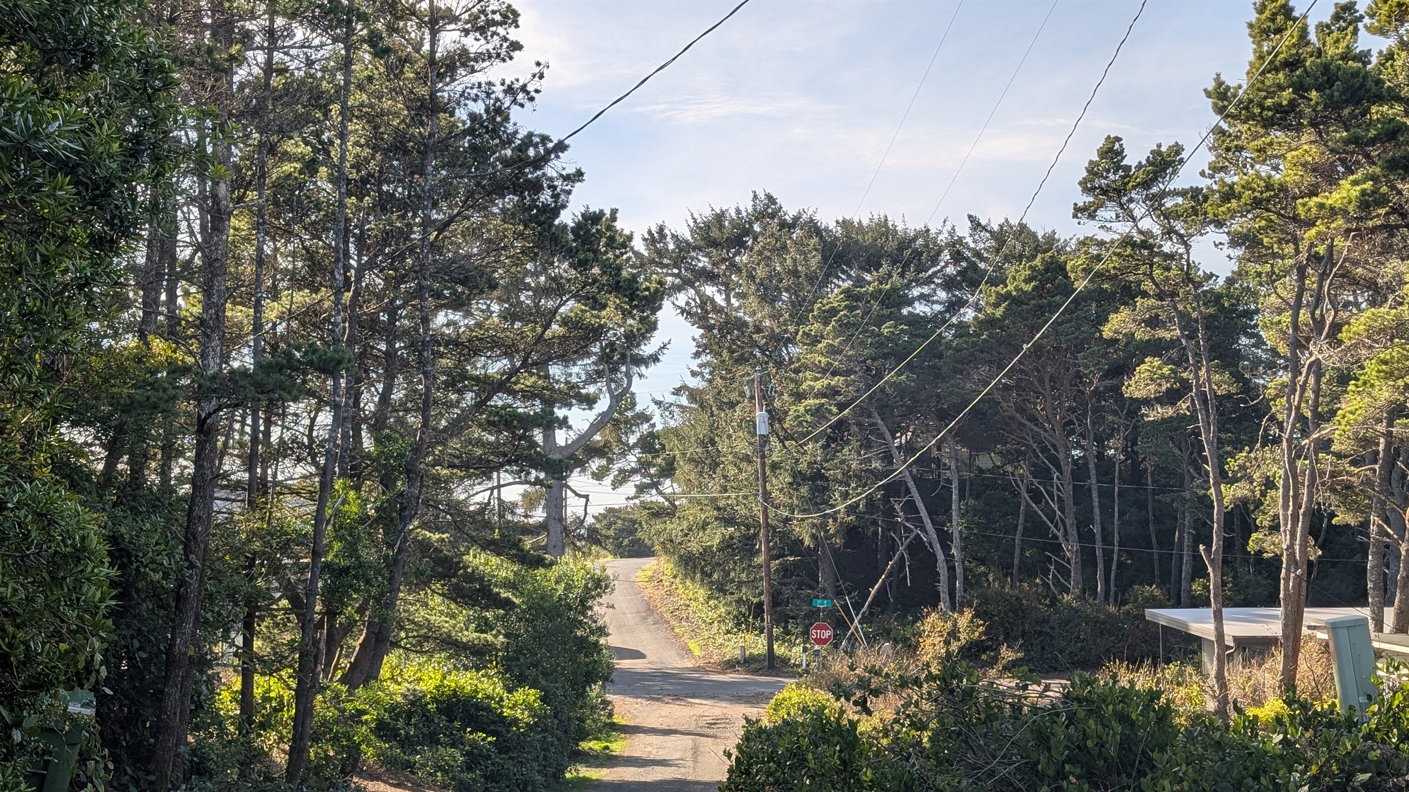 from the parking area