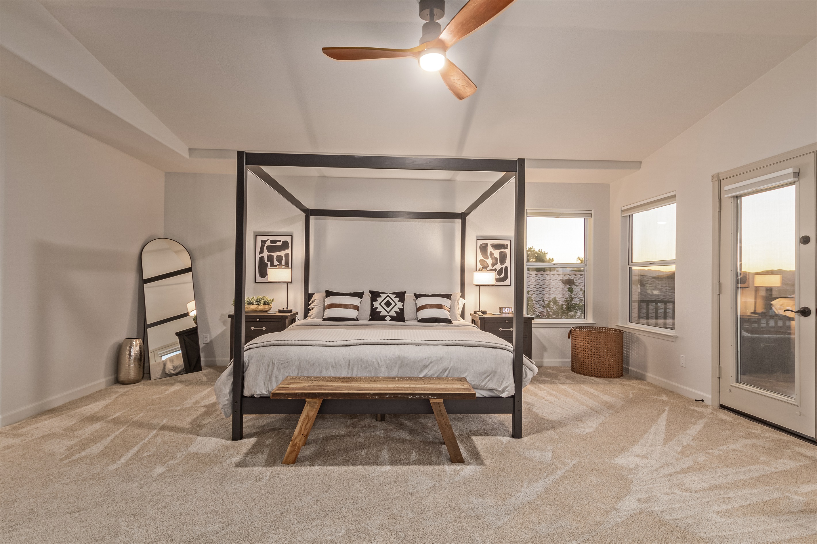 Relax with a great night sleep in the king primary bedroom