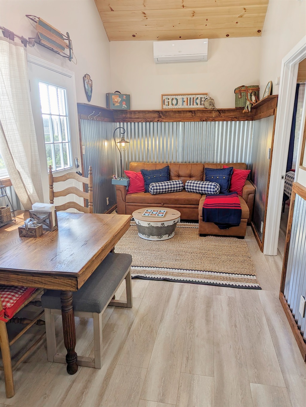 Our small but fully equipped Guilley cabin is the perfect spot for a small family, couple, or individual hoping to have everything you need in a cozy space with a fully fenced in yard.