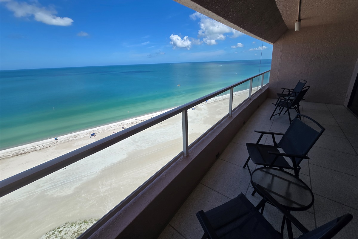 Stunning view from the units' beach-facing balcony