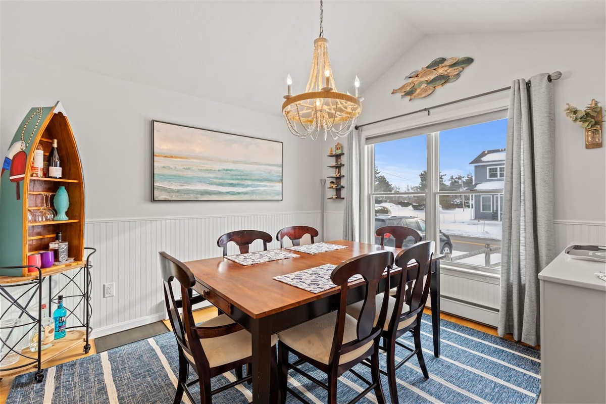 Dining room off of the kitchen