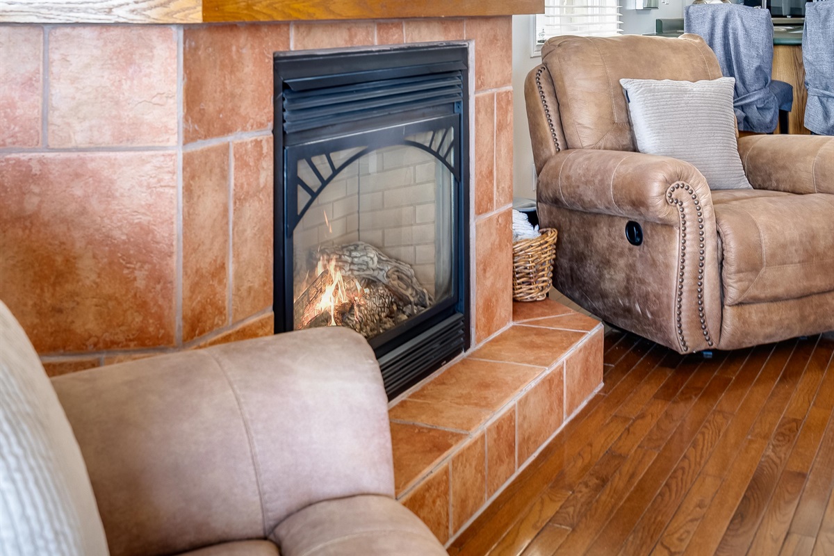 Living room fireplace
