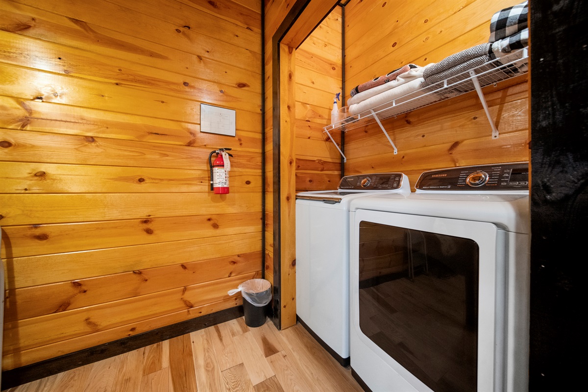 Large capacity washer and dryer for your convenience.