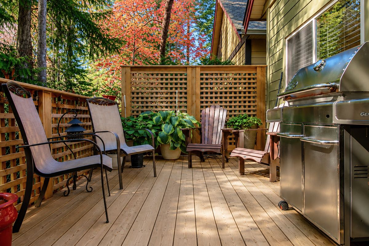 BBQ and lots of relaxing areas