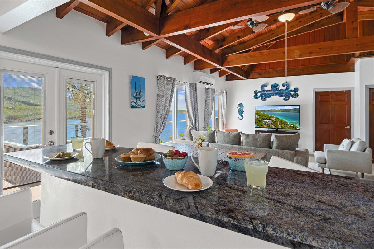 Perfect place to eat breakfast to fuel your day of snorkeling ahead.