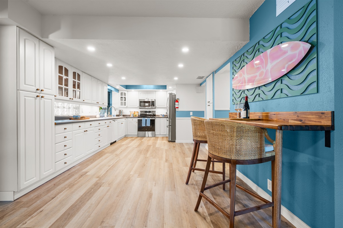 Tons of counter space to prepare meals