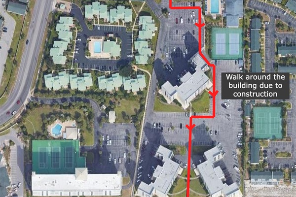 Only a short 4 minute walk to the Private Beach