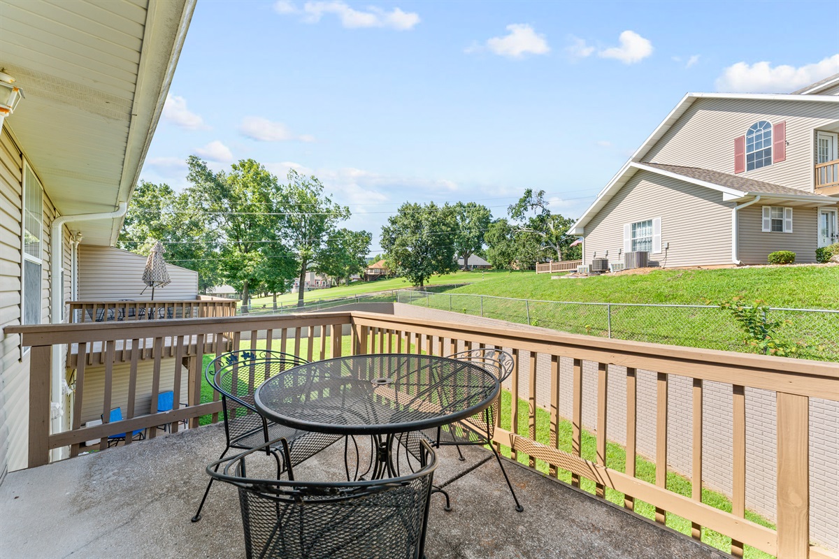 Start slow with coffee and open-sky views from the private deck.