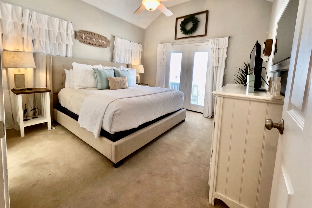 Primary Bedroom with King bed on top floor