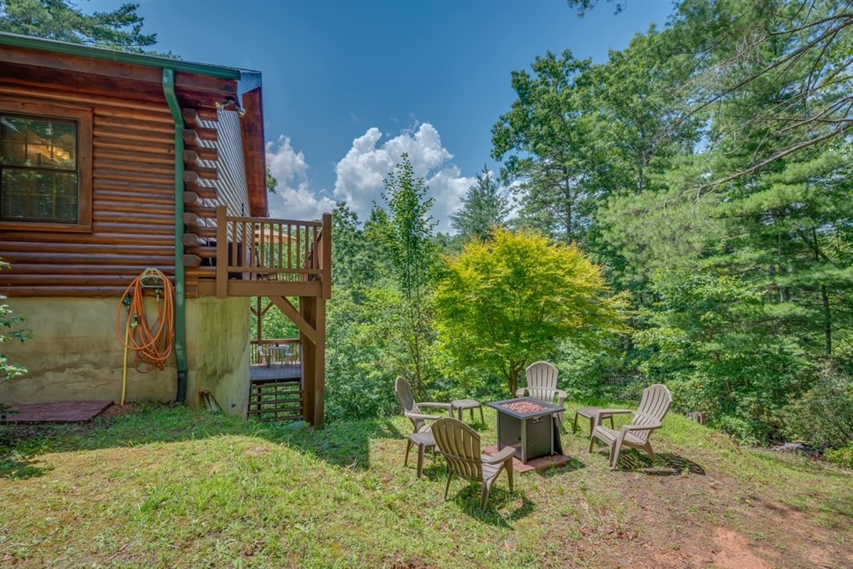 Outside firepit 