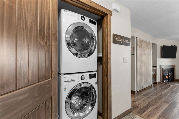 Full size washer and dryer for your added convenience