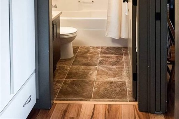 Hallway closets and bathroom