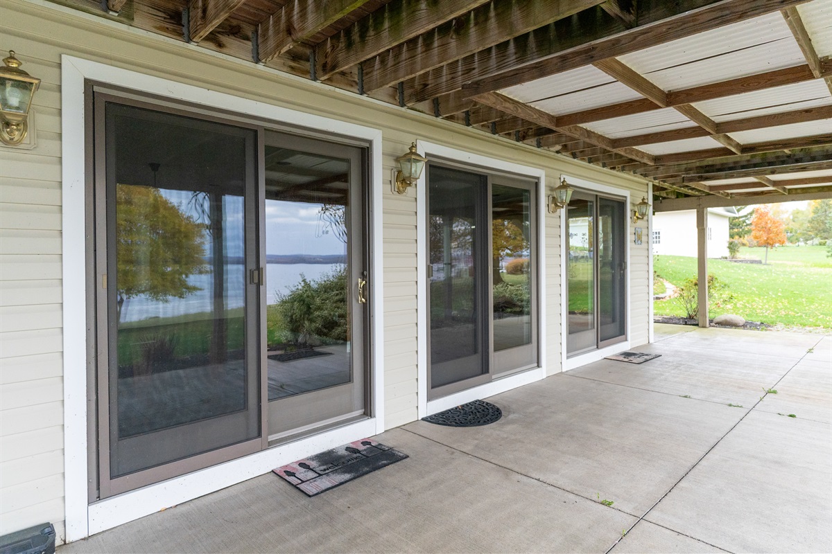 Lower level exit for easy access to the large yard and lake