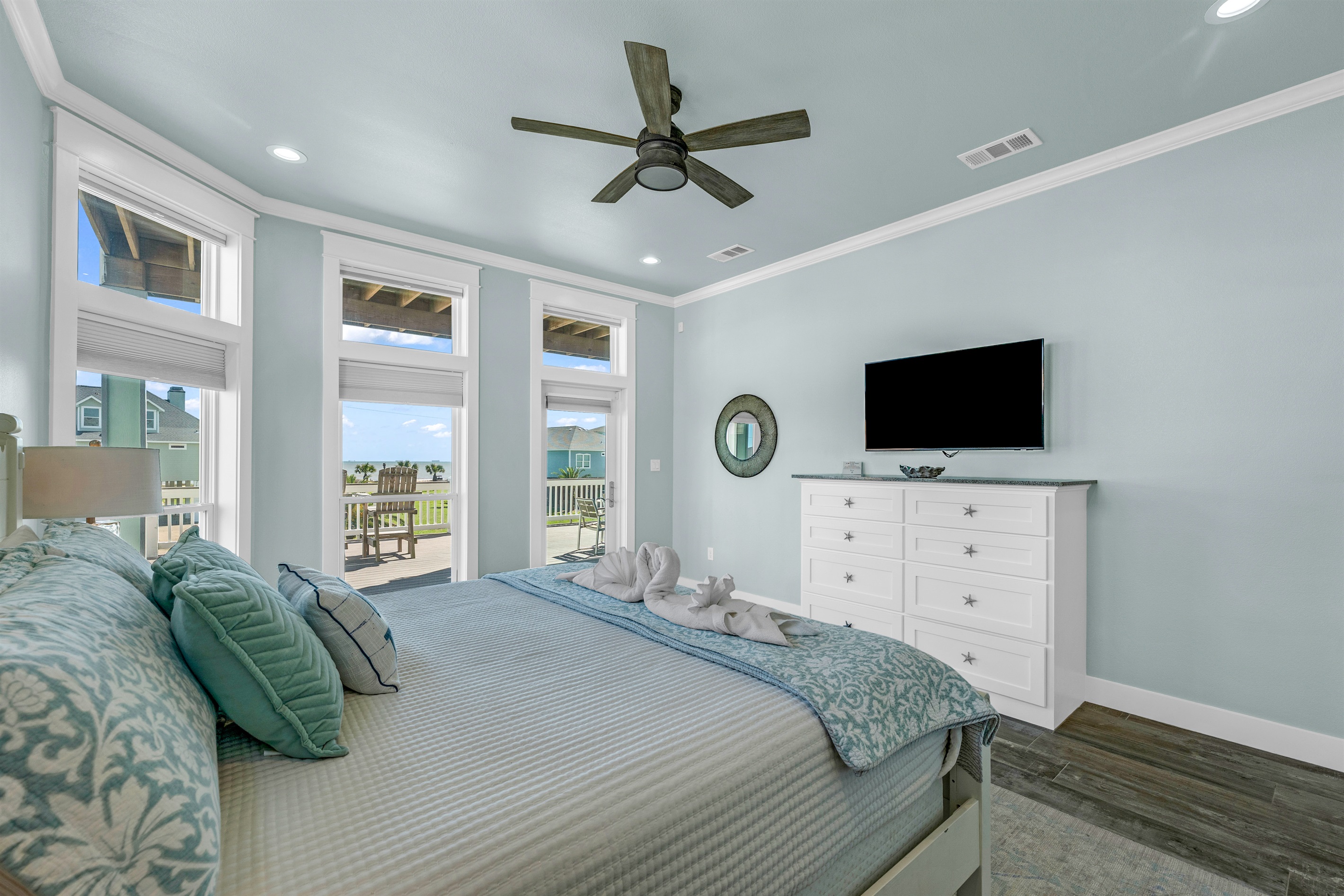 Crystal Paradise Primary Bedroom: Rest easy in the elegant first-floor primary suite.