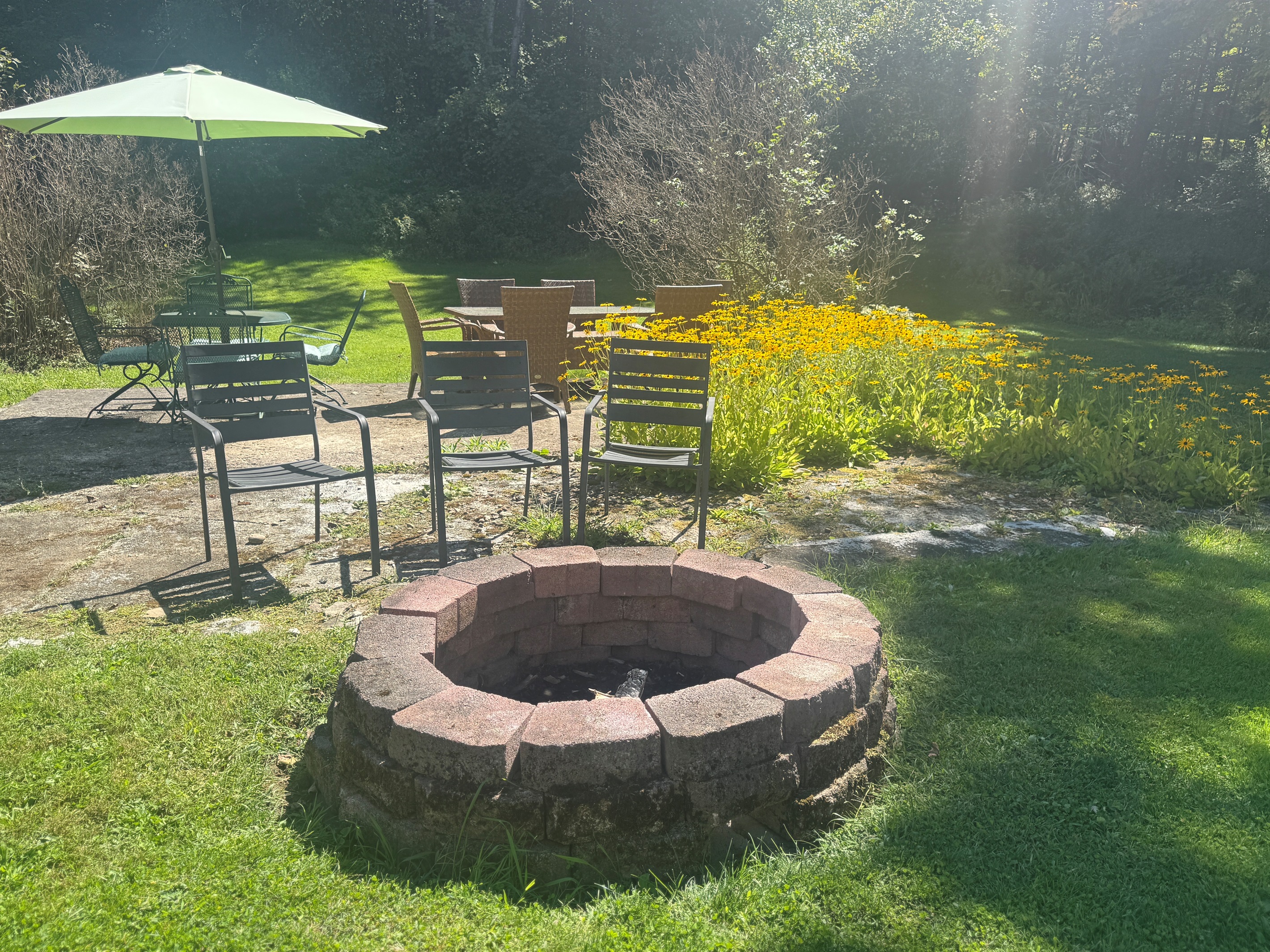 Firepit by the back patio