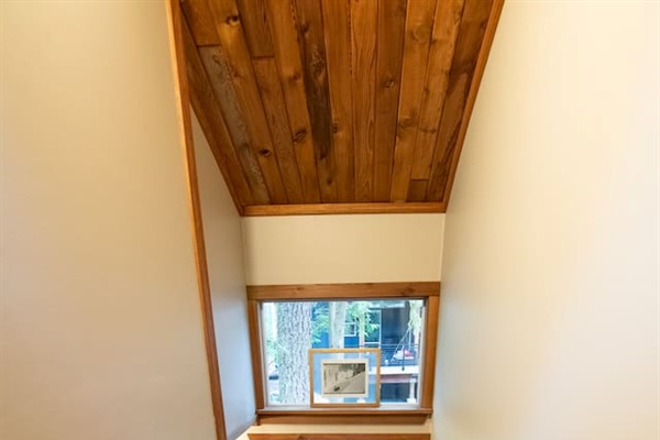 Stairs to the two bedrooms.