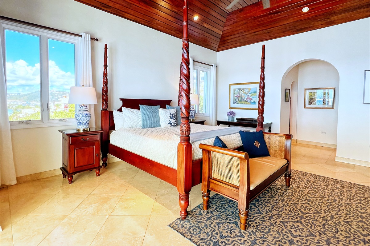 Sink into plush bedding and let the island breeze take over.