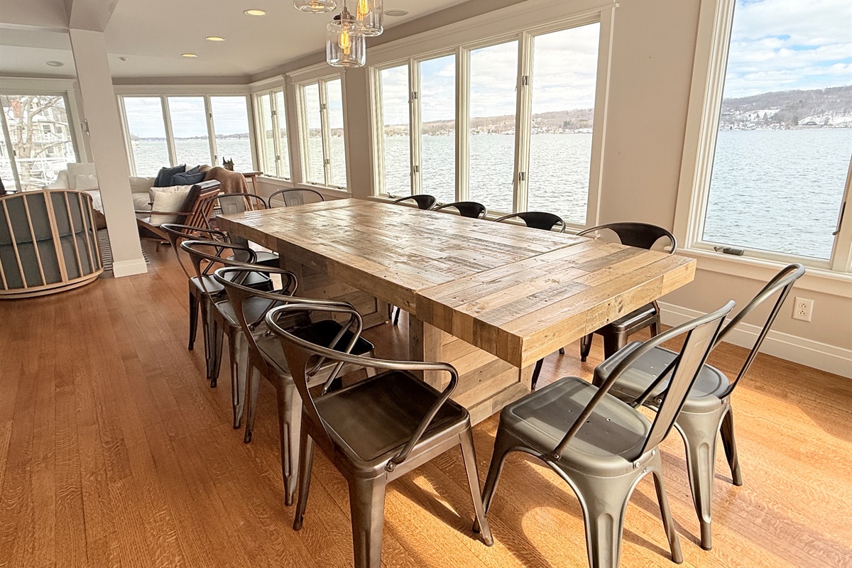 Indoor Table Seats 12, Nearby Island seats 5