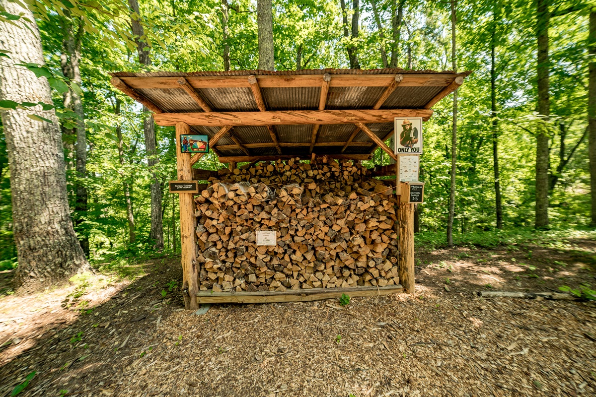 Each booking is provided one bundle of firewood.