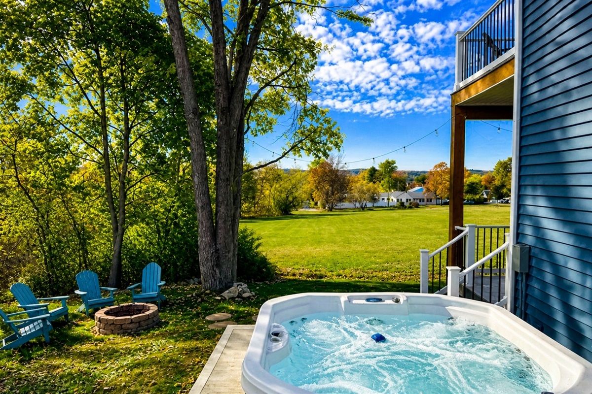Relax in the hot tub