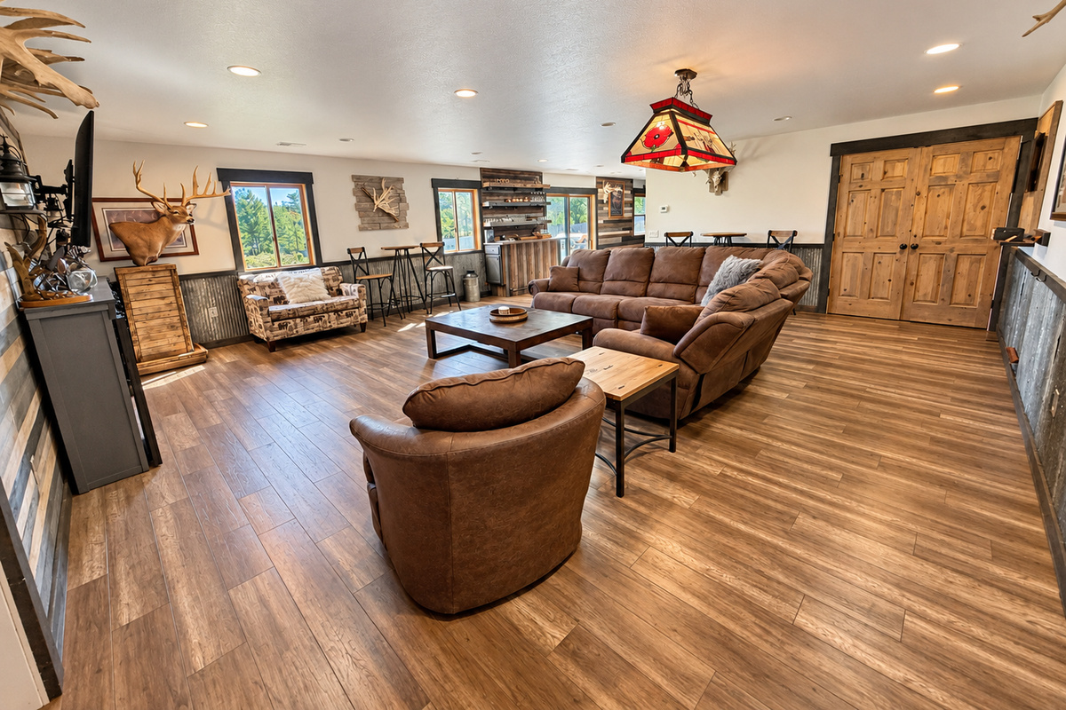 Looking back into the main living area, you’ll find an open, comfortable gathering space with plenty of seating for relaxing, catching up, and spending time with family or friends.