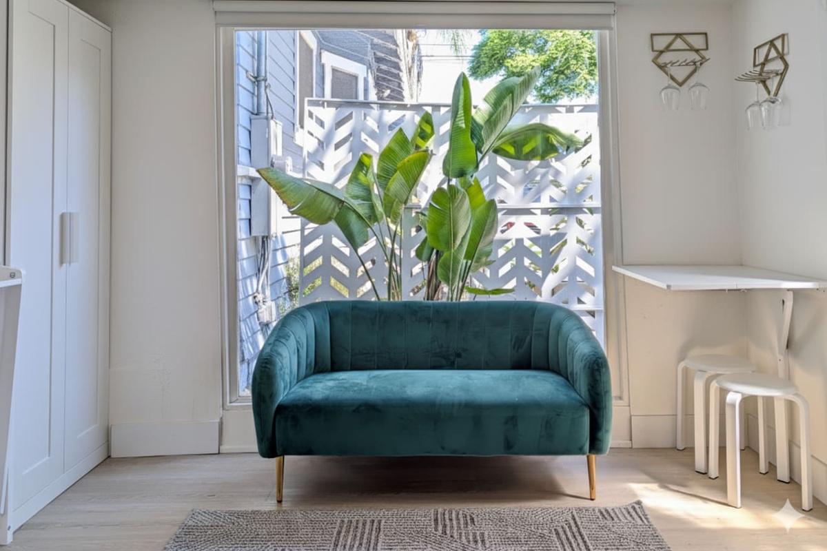 Cozy corner with natural light. 🌿