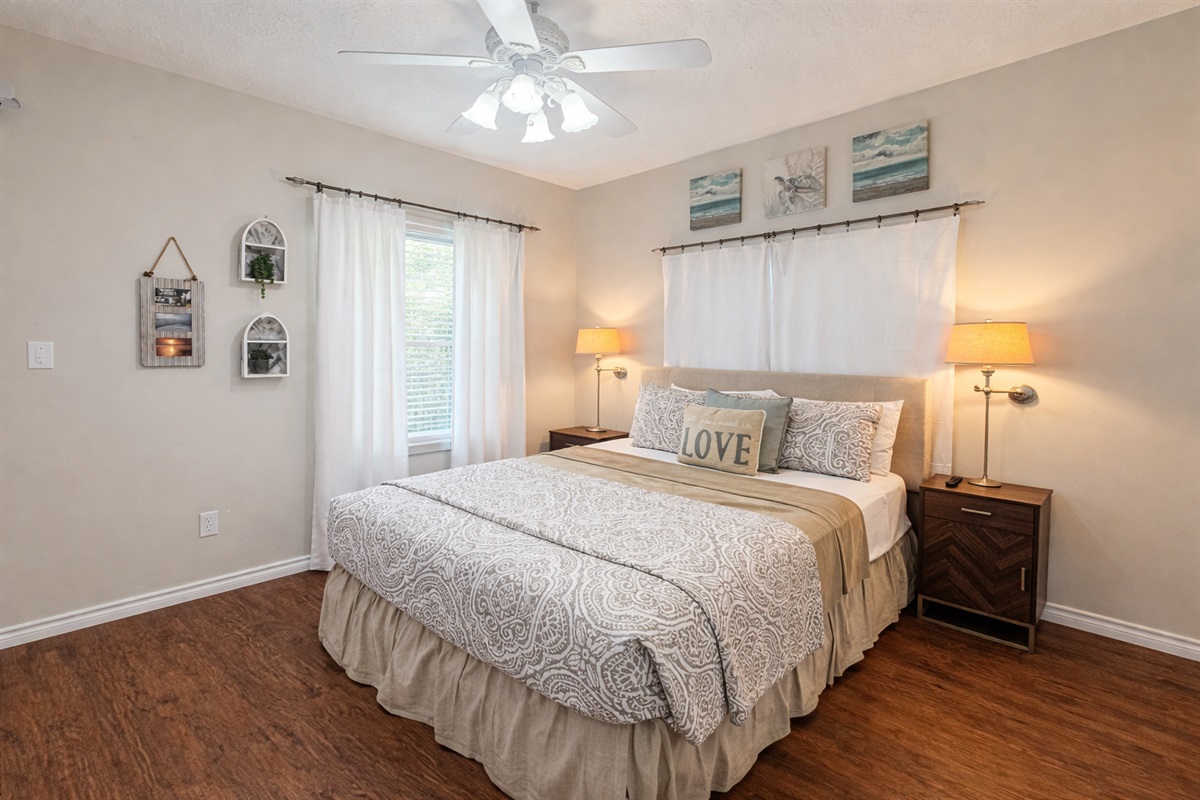 Bedroom on main floor with private restroom