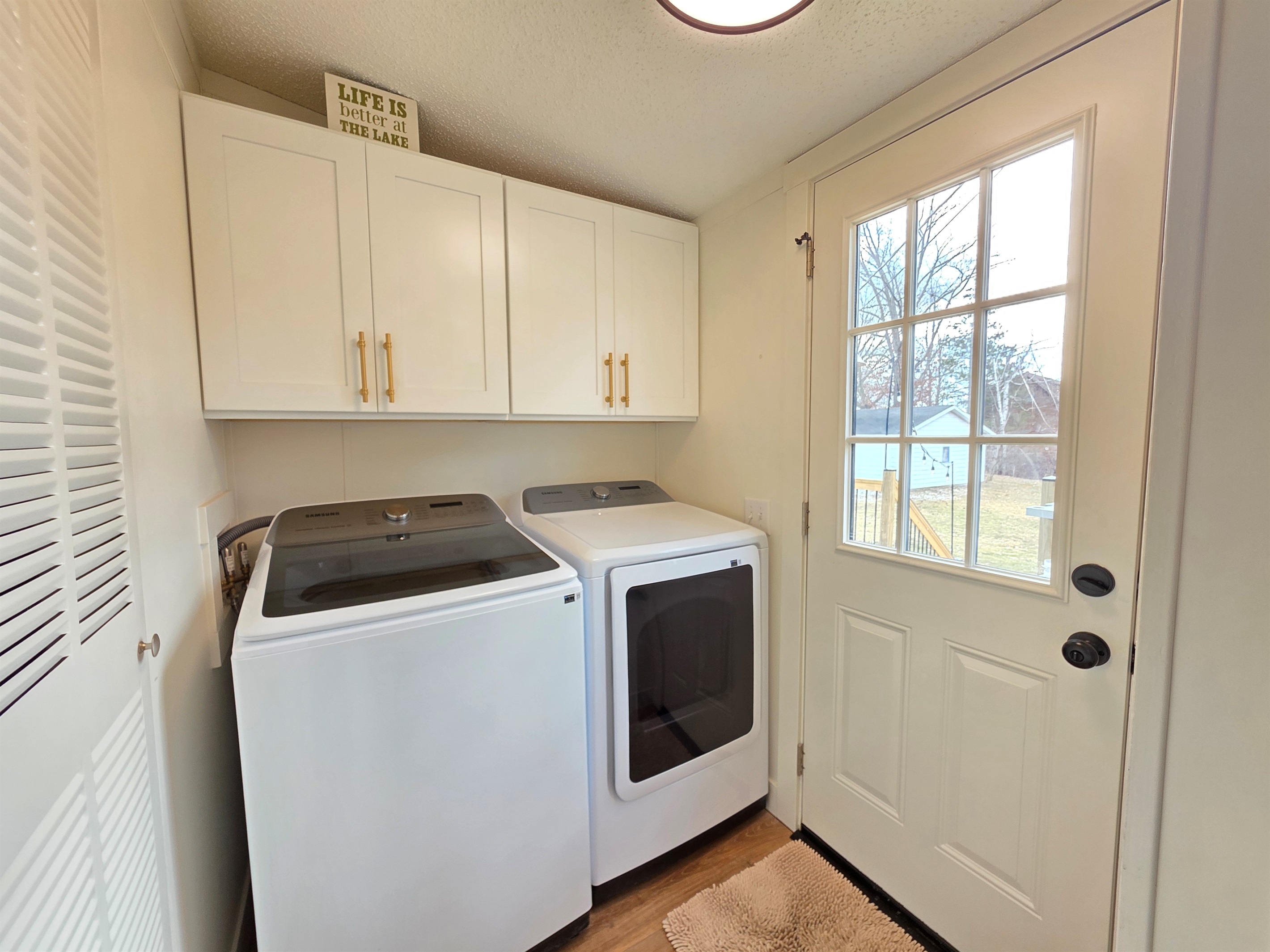 Washer and Dryer, Door to deck and hot tub