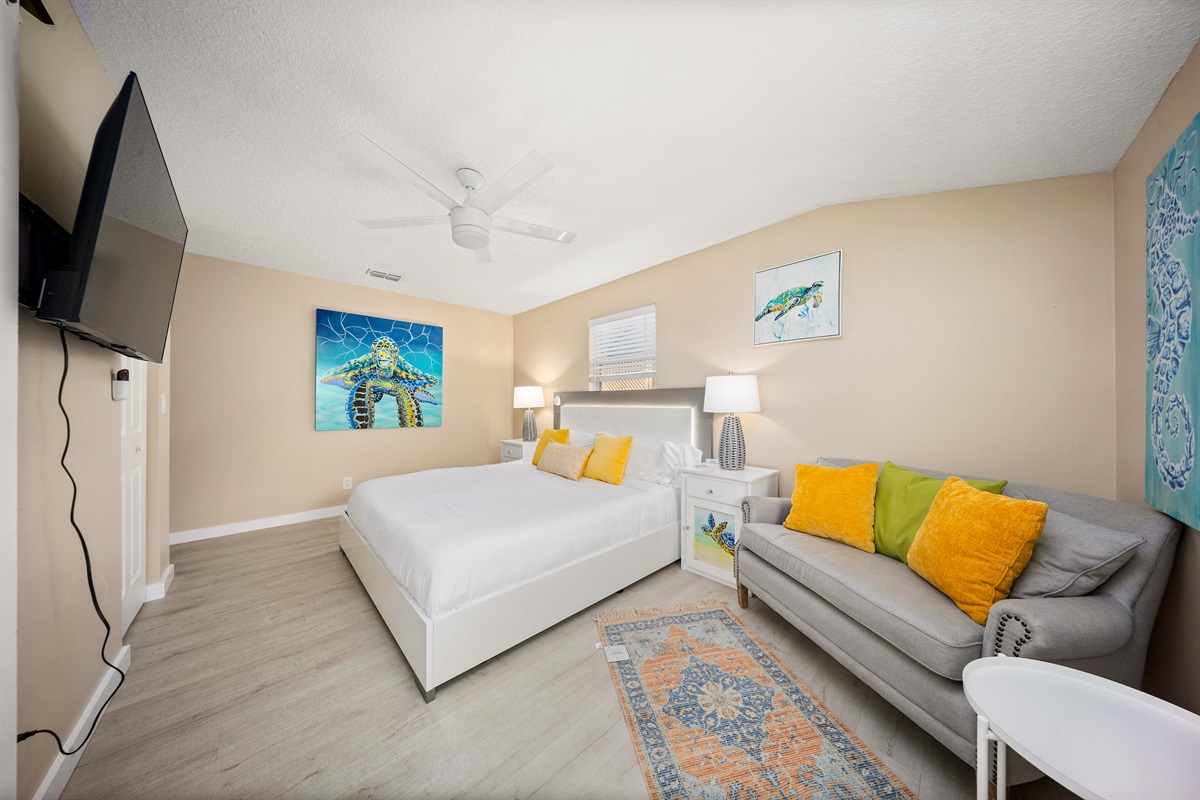 Spacious primary bedroom