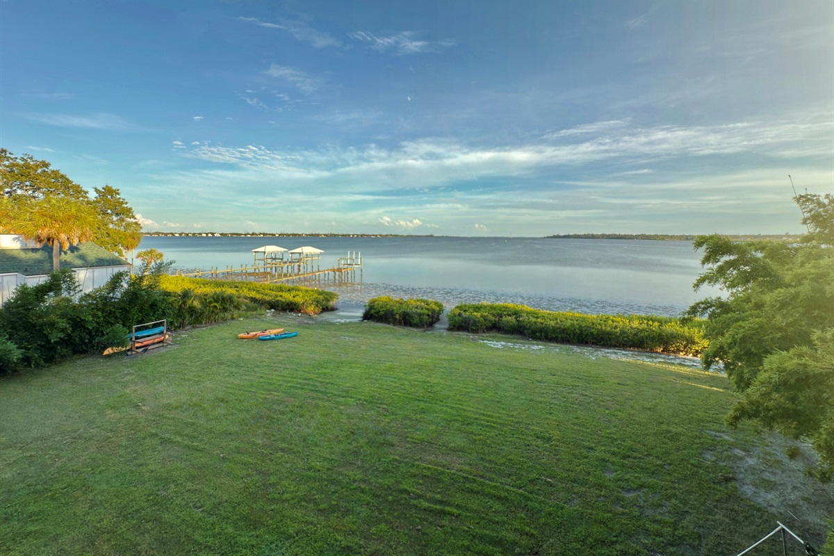 A secluded, open yard with endless space for play and leisure.