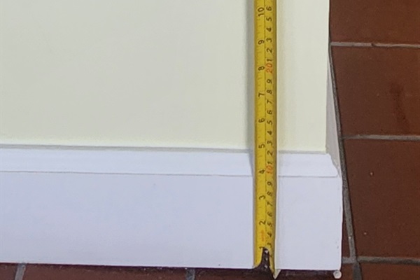 Vertical measurement shown for reference of the guest entrance opening