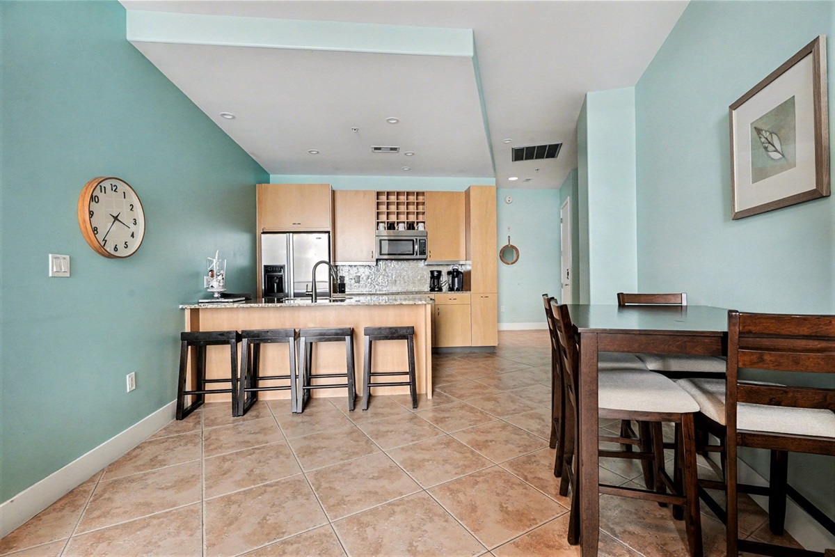 Fully-stocked kitchen