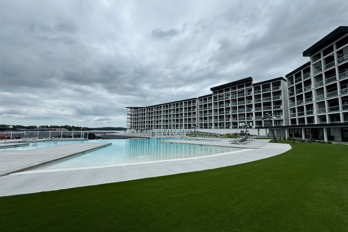 Pool 1 is located in front of Building 4.