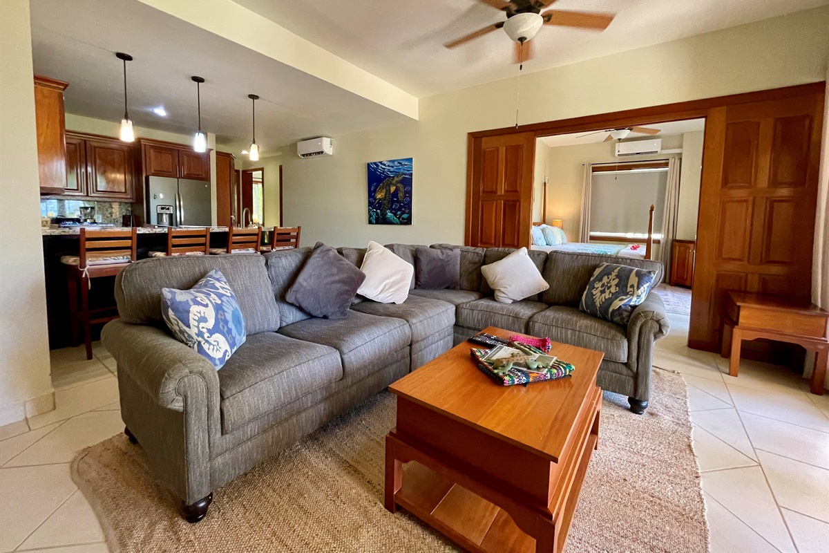 Living Room, Kitchen and Bedroom 1
