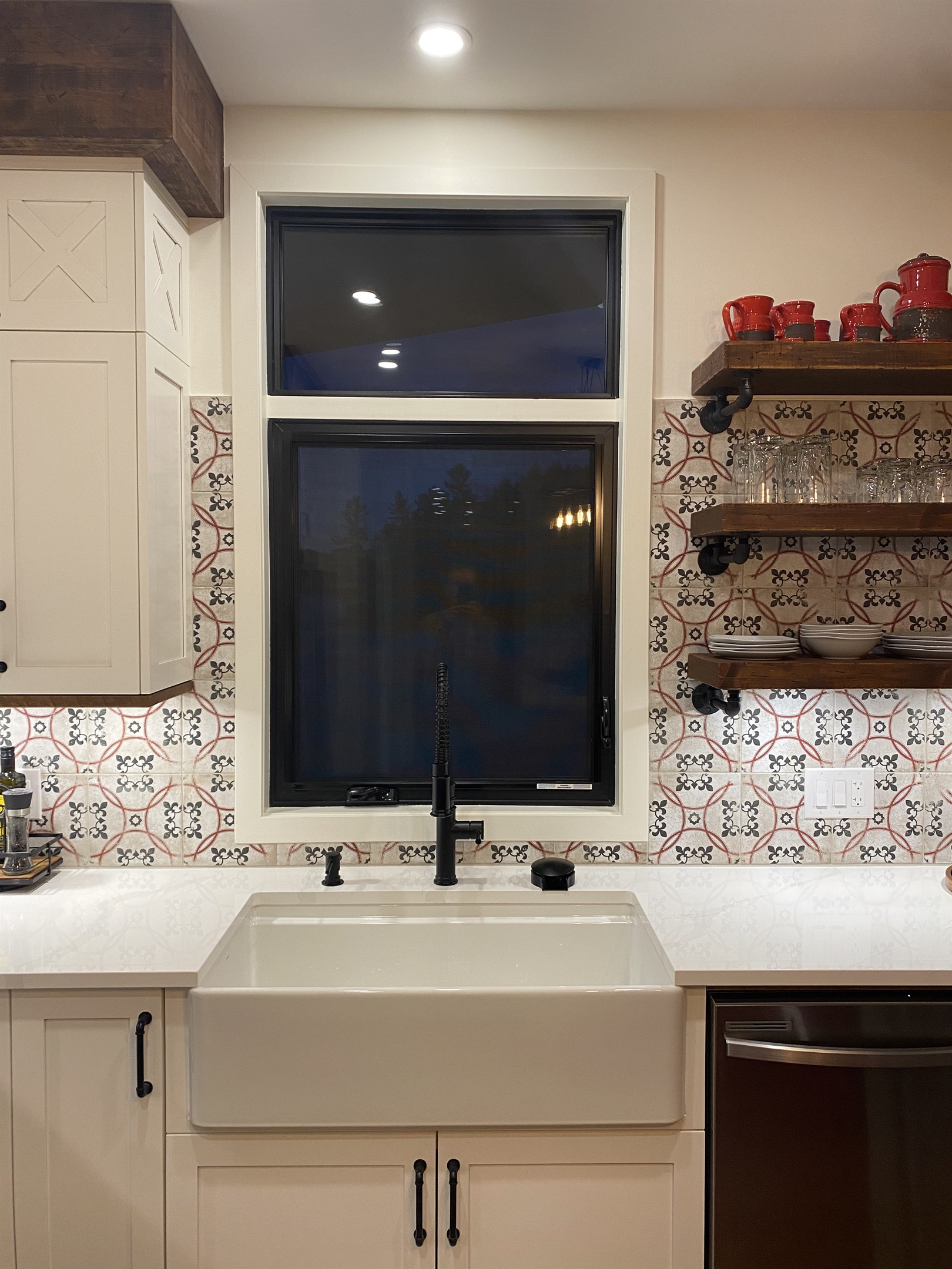Kitchen counter and sink area