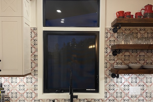 Kitchen counter and sink area