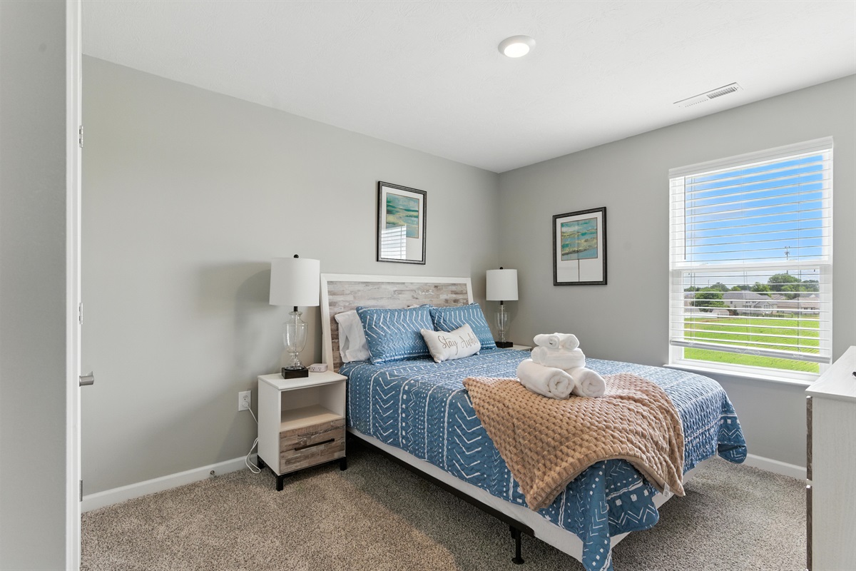 Cozy bedroom with full bed