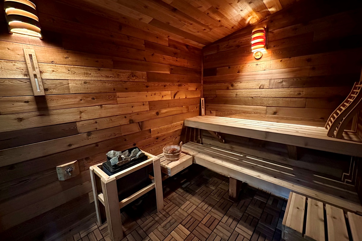 The sauna is the perfect way to end an adventurous day