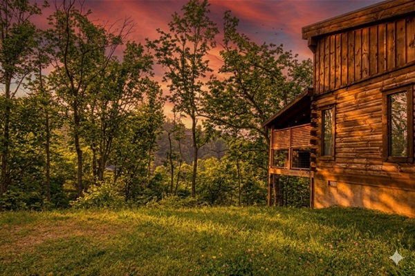 Around the side at sunset