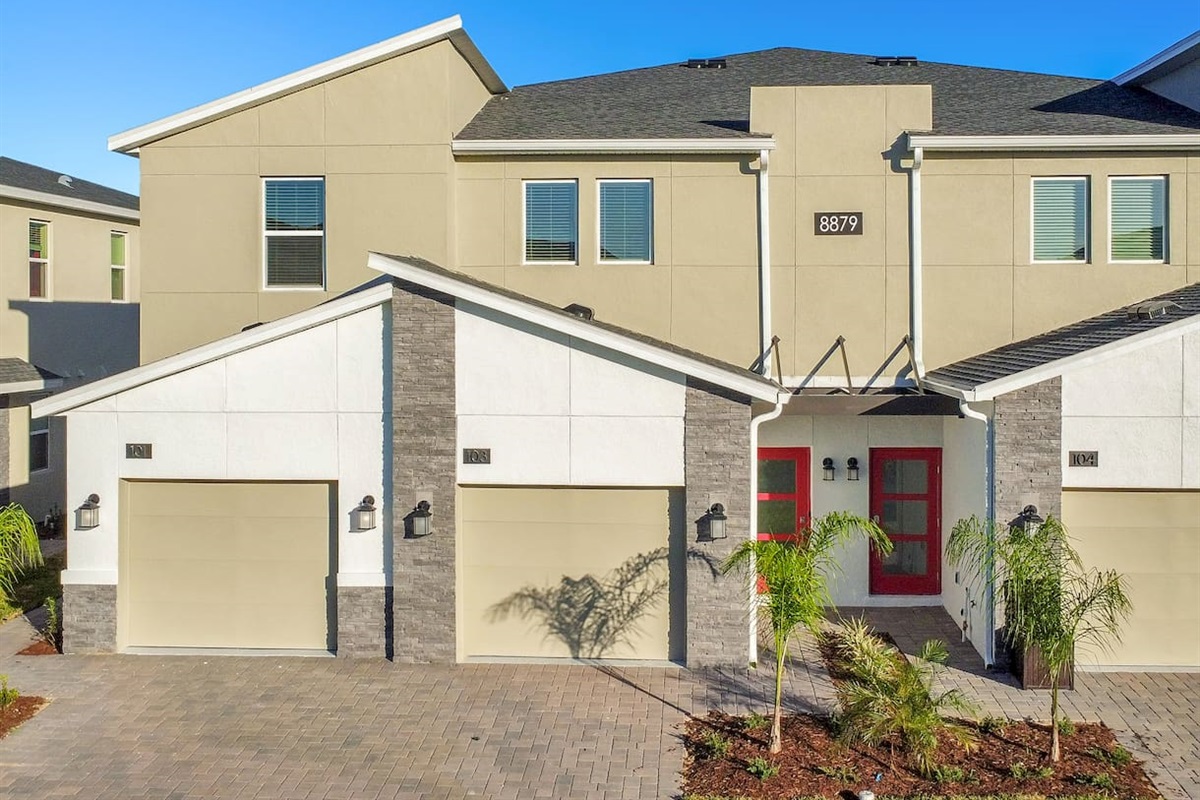 Front of the building.