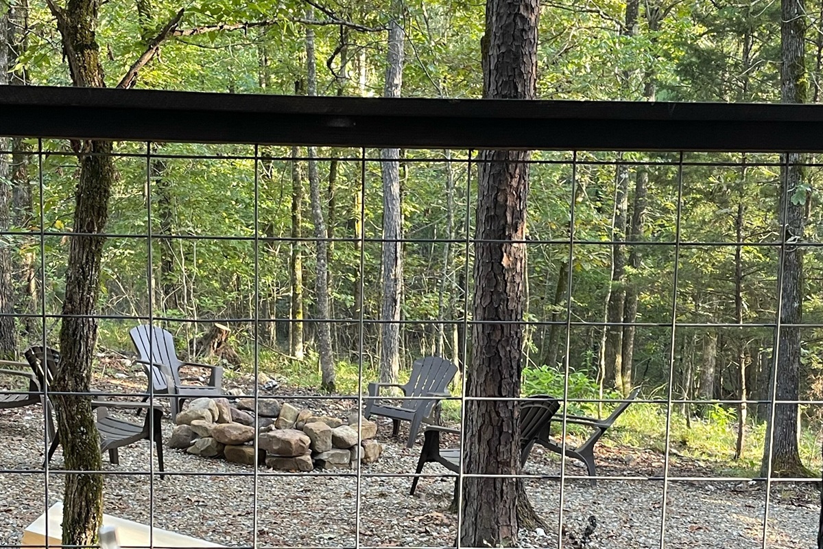 Morning view waiting for the deer to come strolling through.