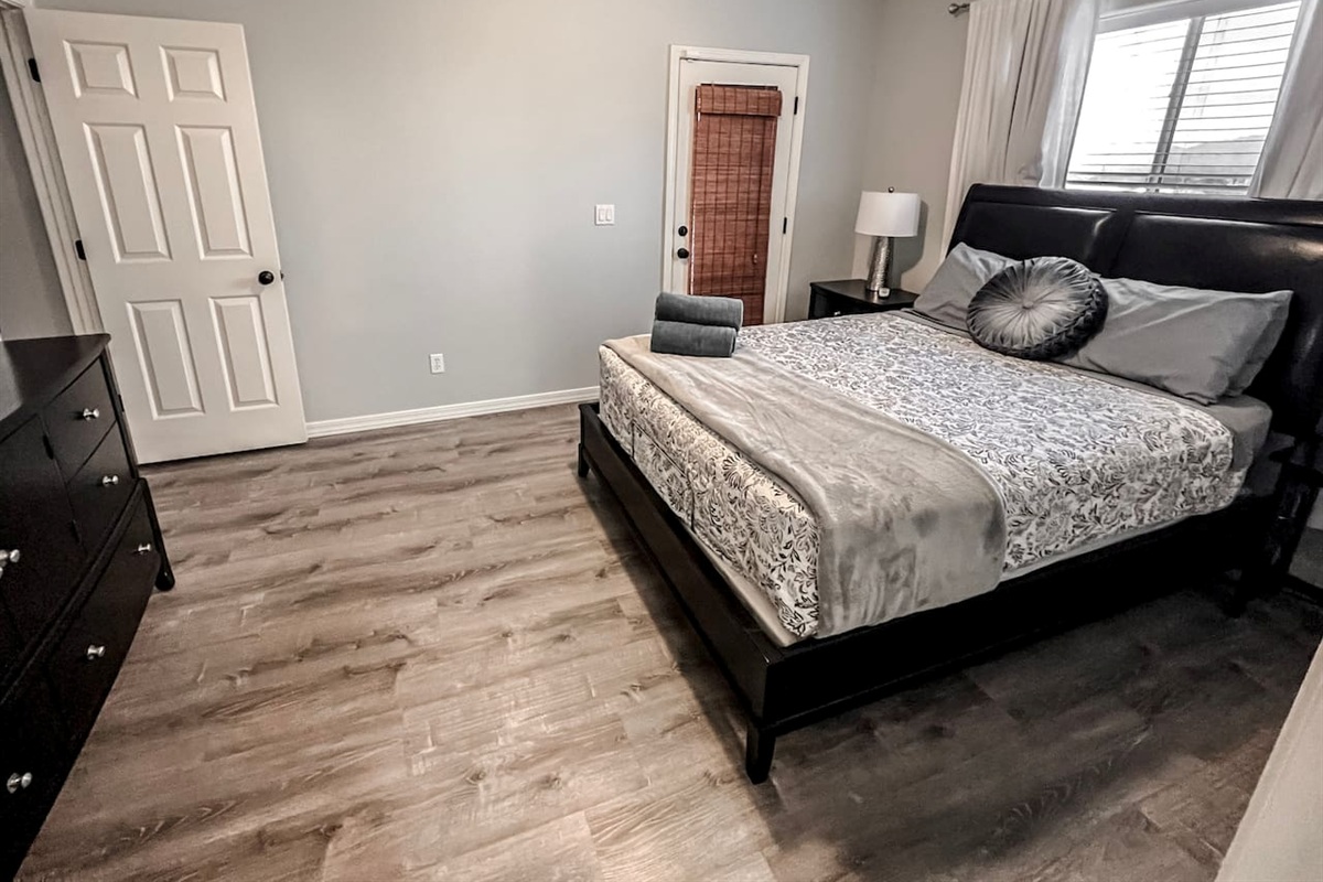 Bedroom #3 with backyard access 